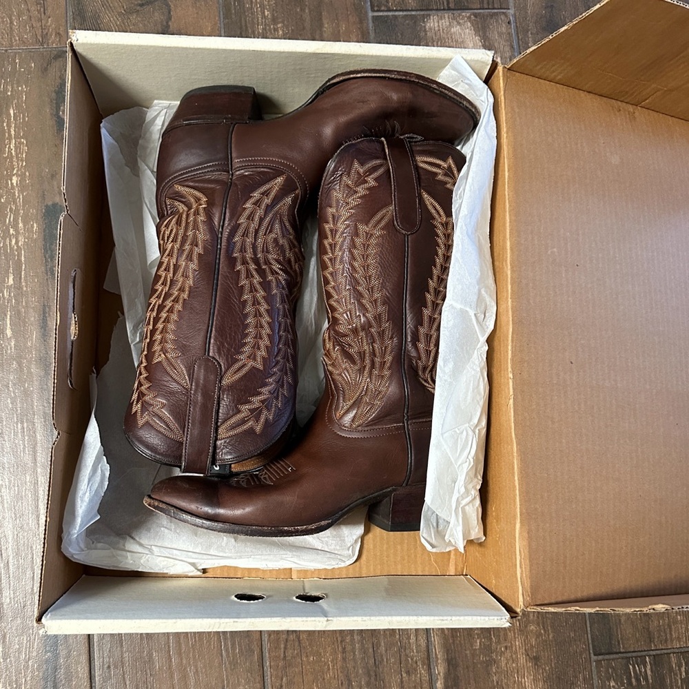 Larry Mahan Brown Heeled Boots